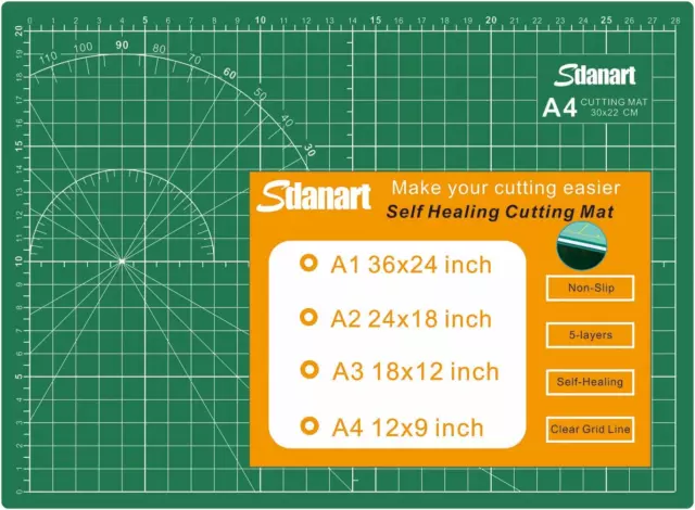 Self Healing Cutting Mat Double Sided 5 Ply Rotary Cutting Board Crafts