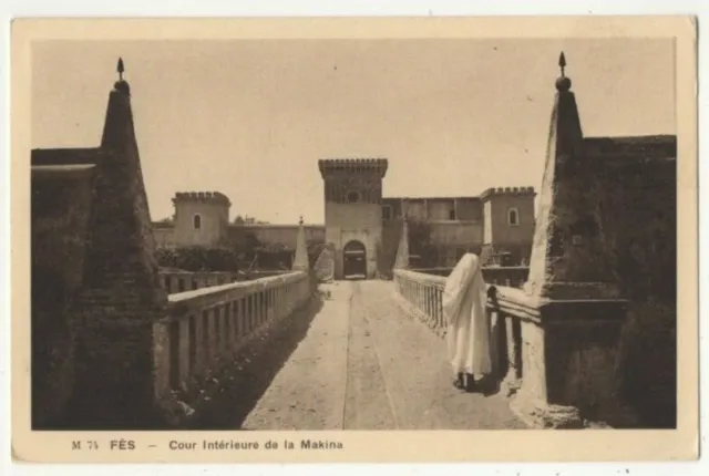 Fes Cour Interieur De La Makina Morocco Vintage Postcard North Africa US172