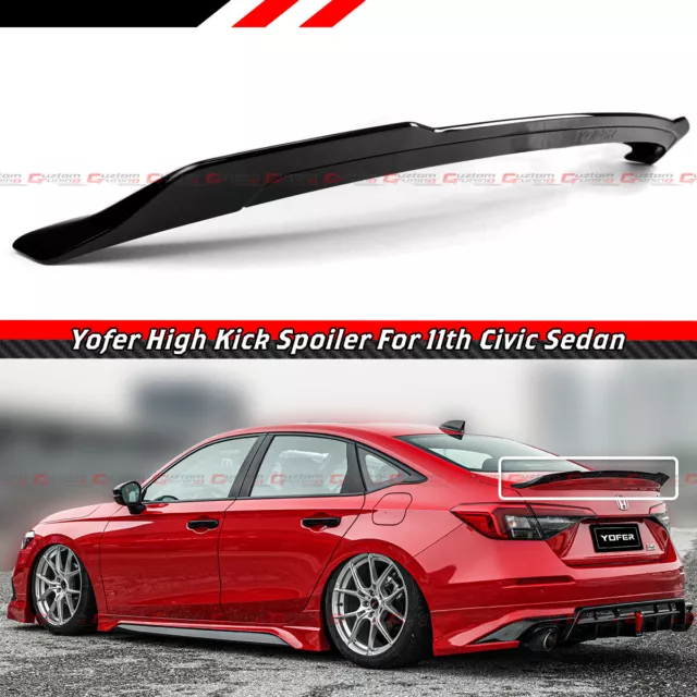 FOR 20222024 HONDA Civic Yofer Gloss Black High Kick Duckbill Trunk
