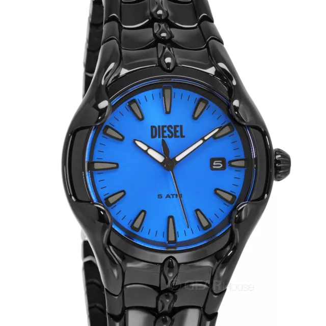 AUTHENTIC DIESEL WATCH Men's Analog Quartz Silver Black DZ