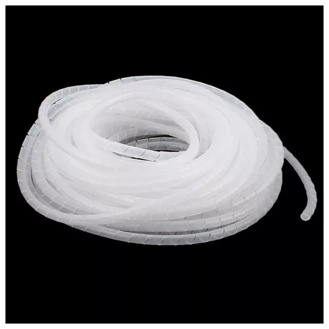 1m-10m Spiral Wrap 3mm Natural Flexible Cable Tidy Management - Various lengths