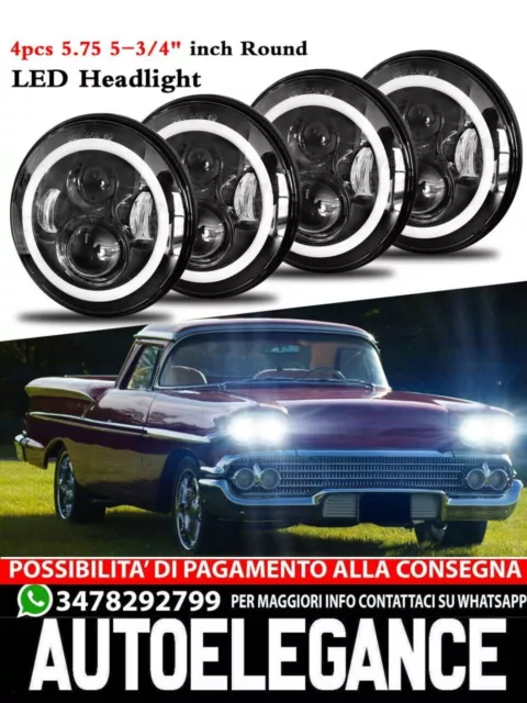 4pcs 5.75 "5-3/4pollici Halo Fari A LED Rotondi DRL per Chevy El Camino Corvette