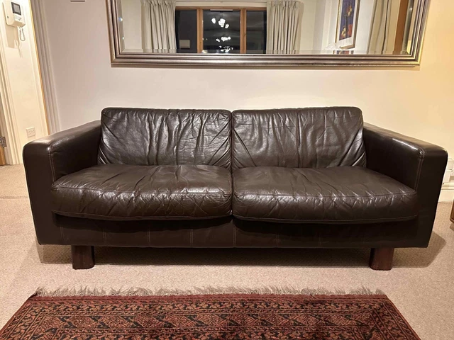 Heals discount leather sofa