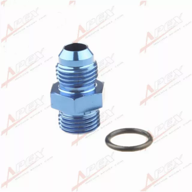 6AN-6 AN6 AN6 adattatore dritto maschio taglio raccordo o-ring alluminio blu