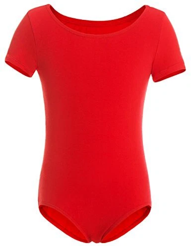 MAGIC TOWN Toddler Ballet Leotard for Girls Dance (10-12,Black), Red, Size  Tr6H