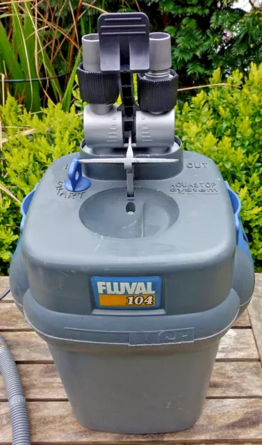 Fluval 104 Aquarium Fish tank External Filter - 100l / 480L/Hr - Complete