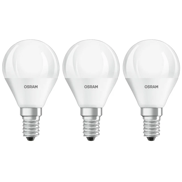 3 x Osram LED Lampen P45 Tropfen 4,9W = 40W E14 matt 470lm 840 Neutralweiß 4000K