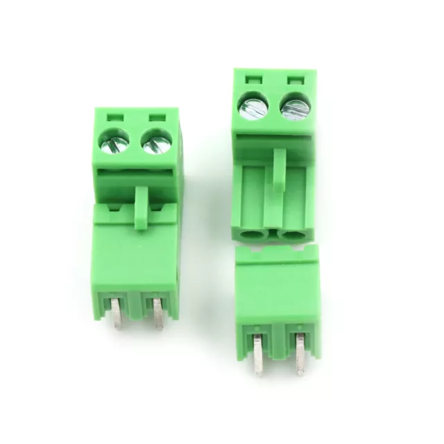 20pcs 5.08mm Pitch 2Pin Plug-in Screw PCB Terminal Block Conne.vio