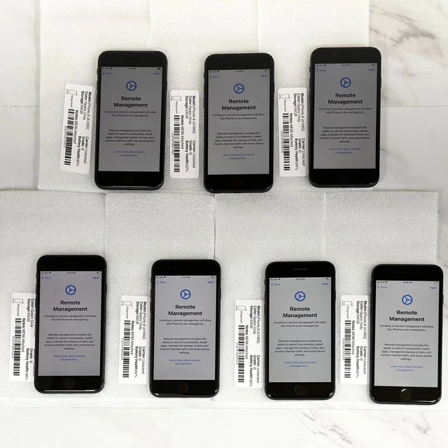 iPhone 8 64GB Gray (Unlocked) A1863 B Grade - MDM Managed - iC OFF - LOT OF 7 iPhone 8 64GB Gray (Unlocked) A1863 B Grade - MDM Managed - iC OFF - LOT OF 7