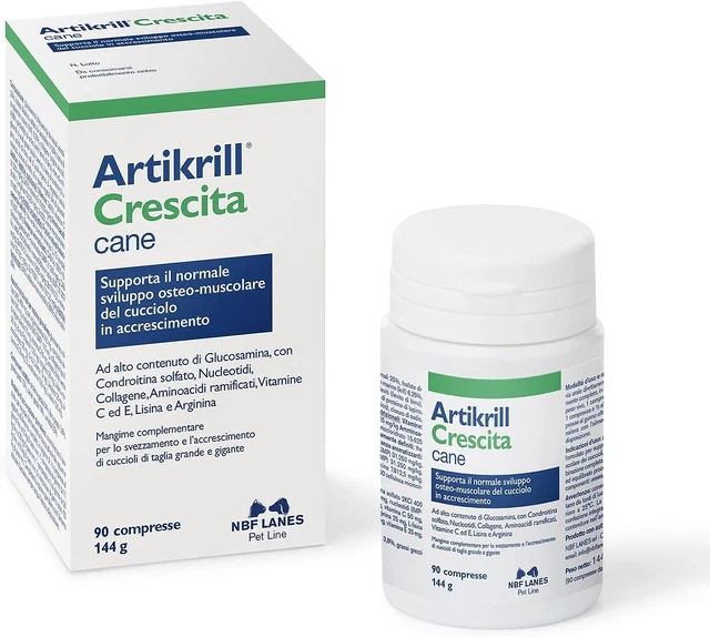 | Artikrill Crescita Cane, 90 Perle Appetibili, Supporta Il Normale Sviluppo Ost