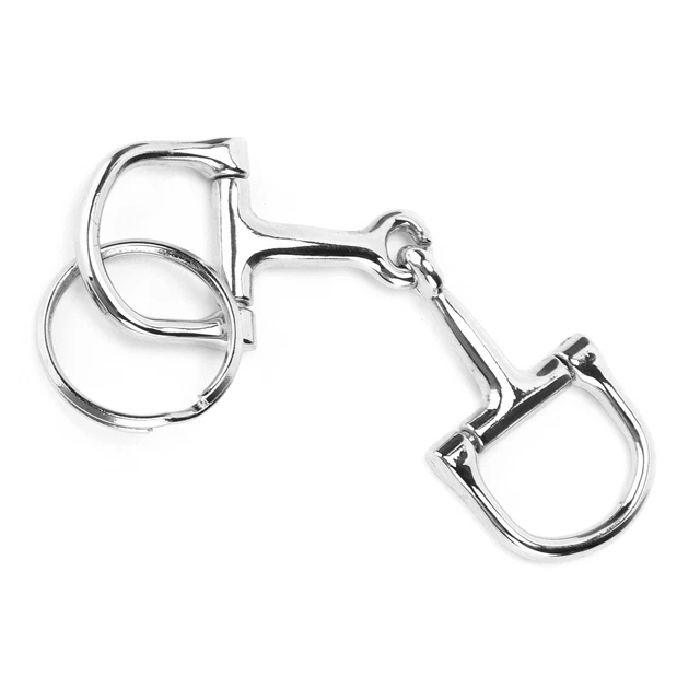 DShaped Snaffle Keychain Durable Silver DRing ZineAlloy Horse Snaffle Bits K Hmo