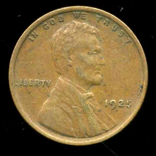 1925 P Wheat Penny Key Date Us Circulated One Lincoln Rare 1 Cent U.s Coin #1171