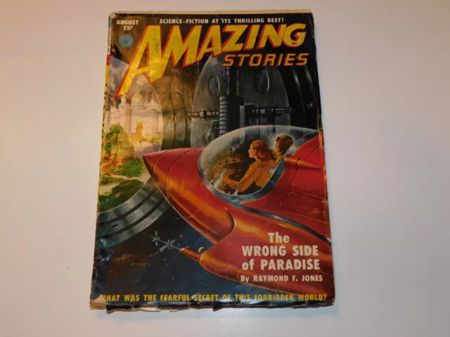 Amazing Stories Pulp Vol. 25 #8 GD/VG 2.5 - 3.5 1951 Low Grade VINTAGE SPACE