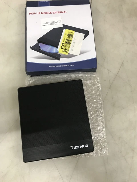 Tuznvuo tragbares externes CD-Laufwerk, Schwarz
