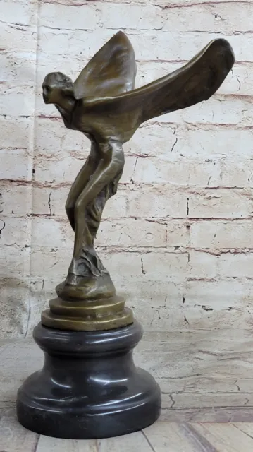 Rolls Royce Hood Ornament Cast Flying Lady "Spirit of Ecstasy" Sculpture Gift