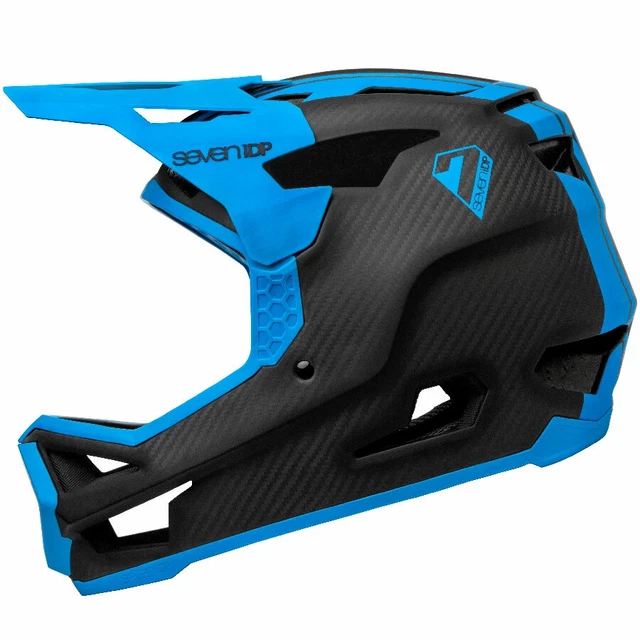 7 Protection 7iDP Project 23 Carbon Full Face Mountain Bike Helmet Electric Blue