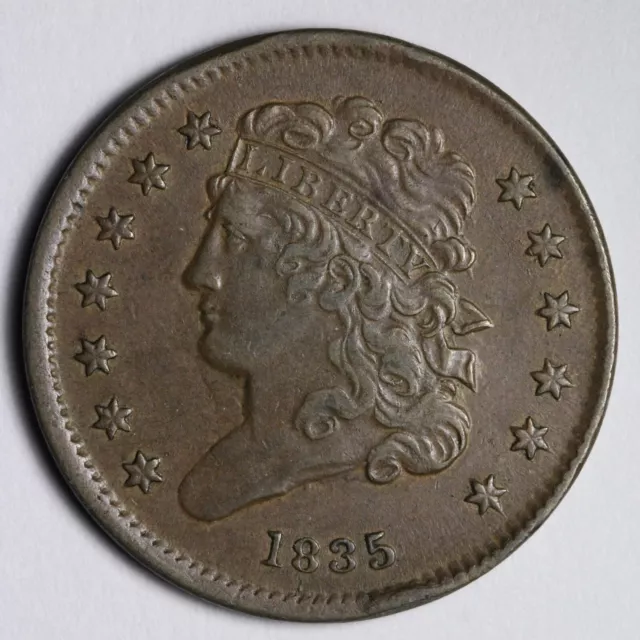 1835 Classic Head Half Cent AU E110 TBB