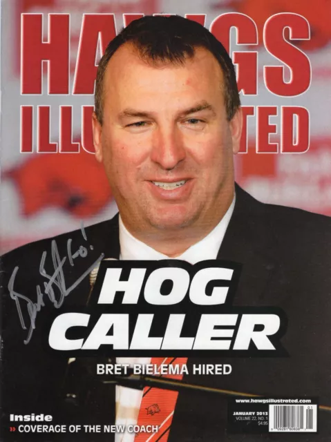 Bret Bielema Autographed Hawgs Illustrated Magazine Arkansas Razorbacks Football