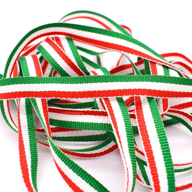 Nastro Tricolore Italiano - 45m X 10mm, Nylon, Colori Vivaci, Per Decorazioni Patriottiche E Artigianato
