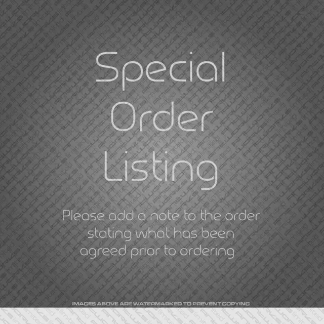 Special Order Listing - 1