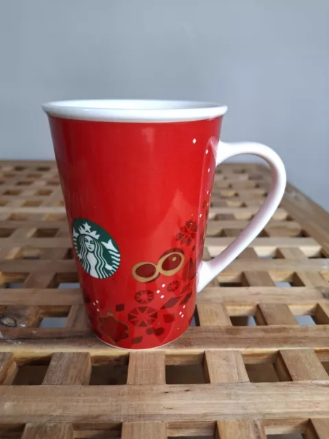 Starbucks Kaffee rot Becher Weihnachten 2013 groß 16 Unzen Urlaub Tasse gebraucht Sammlerstück