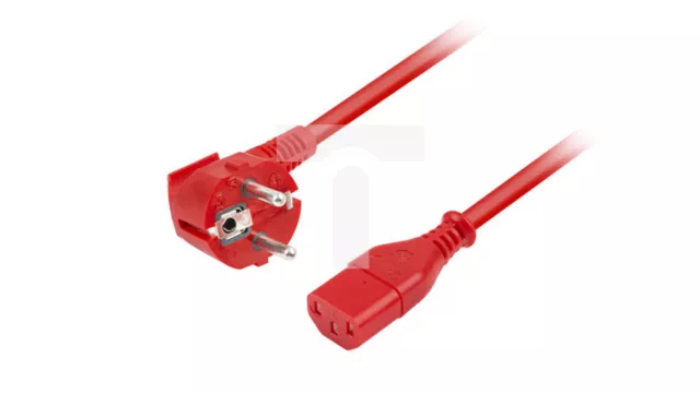 Power Cable Cee 7/7-Iec 320 C13 1.8M Vde Red Armac /T2Uk