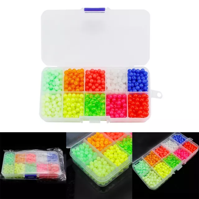 White Glow in the Dark Fishing Bait Beads for Increased Visibility 1000pcs