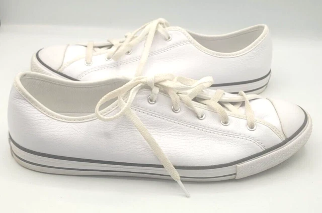 White leather converse deals rose gold eyelets