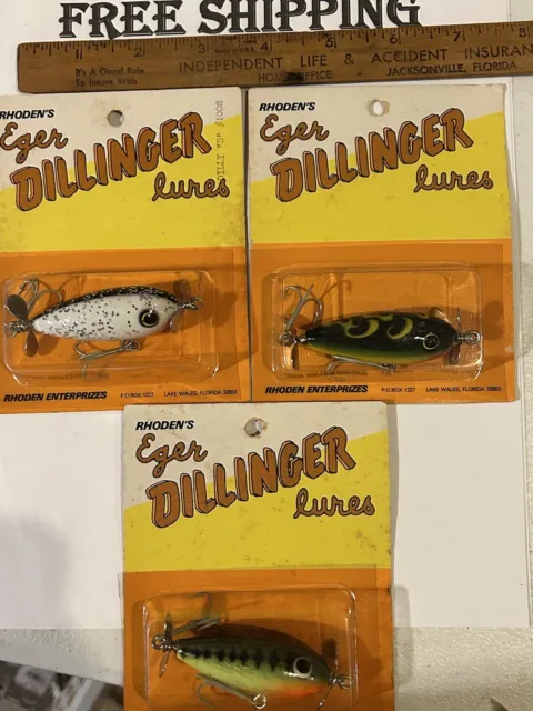 VINTAGE EGER BAIT Co. (Dillinger?) Fishing Lure Lot Z-332 $9.00