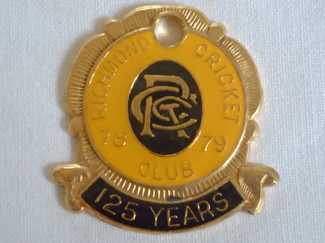 Cricket Vintage 125 Years Richmond Cricket Club 1978-79 Member's Badge Medal