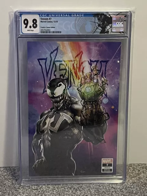 Venom #7 CGC 9.8 Clayton Crain Variant, Infinity Gauntlet, Rare, Marvel Comics