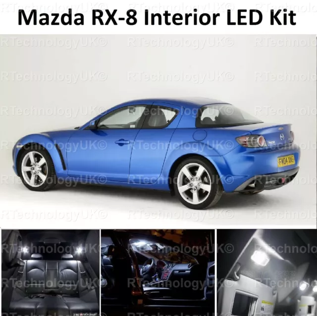 PREMIUM for Mazda RX-8 Interior LED INTERIOR UPGRADE LIGHT KIT SET XENON WHITE