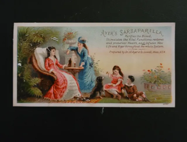Victorian Trade Card Quack Medicine AYER SARSPARILLA c1800s