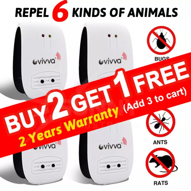 Pest Repeller Ultrasonic Electronic Mouse Rat Mosquito Insect Rodent Control NEW