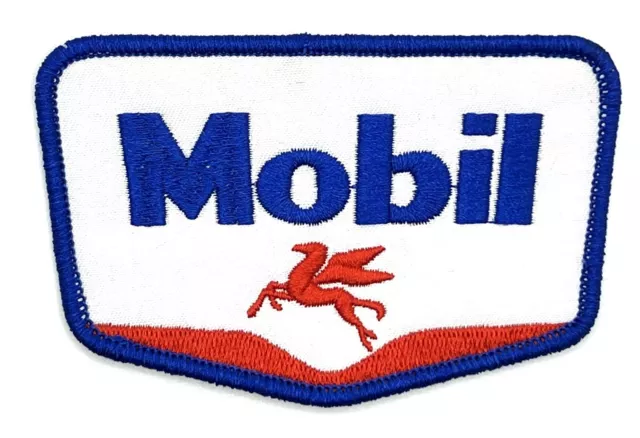 Mobil Motor Oil Gas NASCAR Racing Patch Iron Sew On Vintage Style Retro Cap Hat