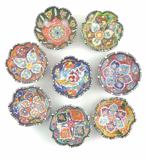 Hand Painted Ceramic Bowls(12 cm) - Handmade Turkish Pottery