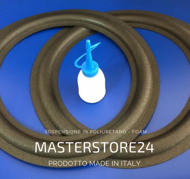 Kit Di Riparazione Foam Sospensione Altoparlante + Colla Per Woofer 25 Cm