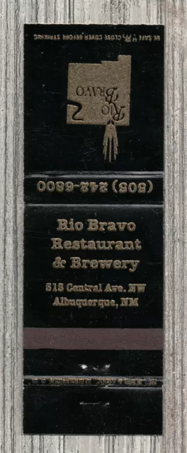 Matchbook Cover-Rio Bravo Restaurant and Brewery Albuquerque New Mexico-8932