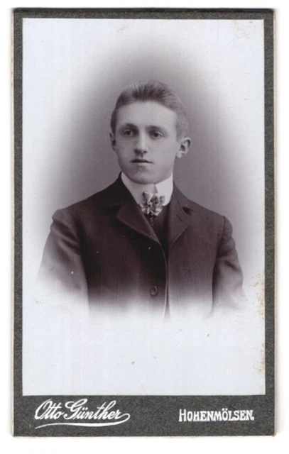 Fotografie Otto Günther, Hohenmölsen, Neumarkt, Badergasse, Portrait junger Man