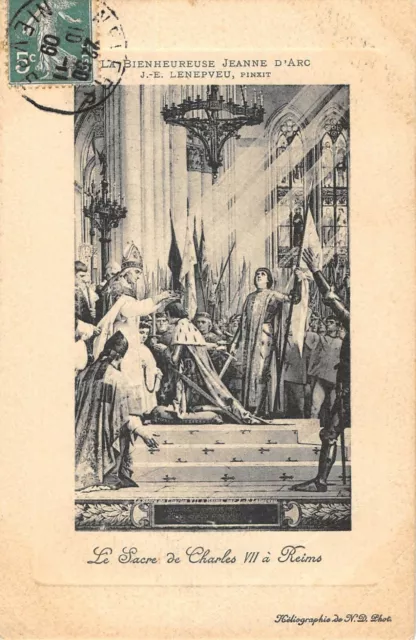 Cpa Jeanne D'arc Le Sacre De Charles Vii A Reims