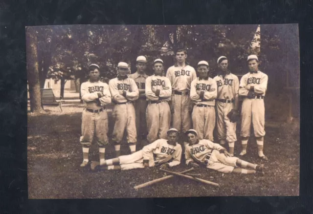 Real Photo Clarence New York Ny Baseball Team Players Postcard Copy