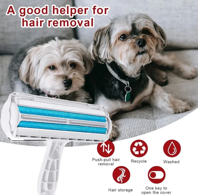 1/2PCS Pet Dog Cat Fur Lint Remover Roller for Furniture Hair Removal Brush Blue