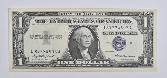 Crisp - 1957 United States Dollar Currency $1 Silver Certificate *966