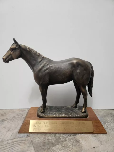 1993 Suzann Fiedler Signed American Quarter Horse AQHA Grand Champion Trophy