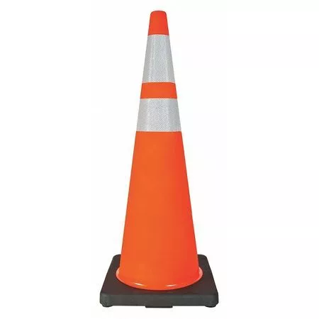 Zoro Select 6Fhc4 Traffic Cone, Standard Shape, Pvc, 36 In H, Orange, 2