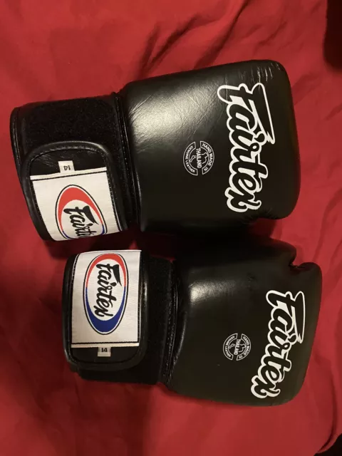 Fairtex BGV1  Black 14oz Muay Thai Gloves*New