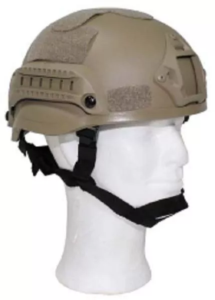 MICH US TC Army w Nvg Mount Side Rails Ranger Ach Acu Helm Helmet desert tan