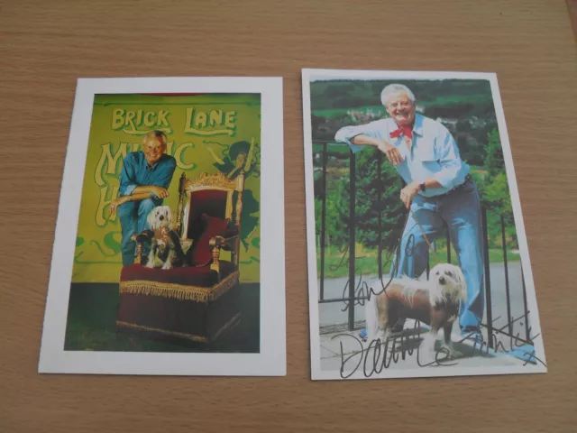 DANNY LA RUE - 2 different autographed photos signed by Danny La Rue