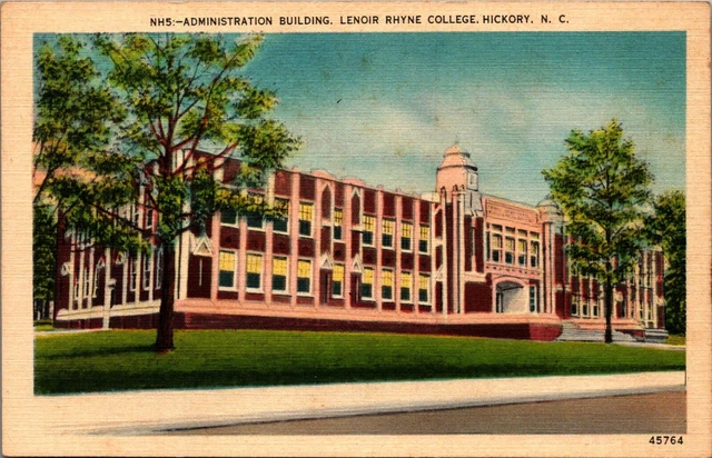 1943 Vintage Postcard ADMINISTRATION BUILDING, LENOIR RHYNE COLLEGE, HICKORY NC