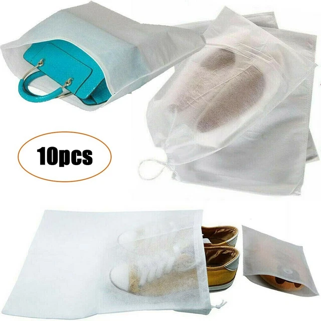 10 Transparent Nicht Gewebt Tuch Mit Schuhe Aufbewahrungstasche Staub Beutel